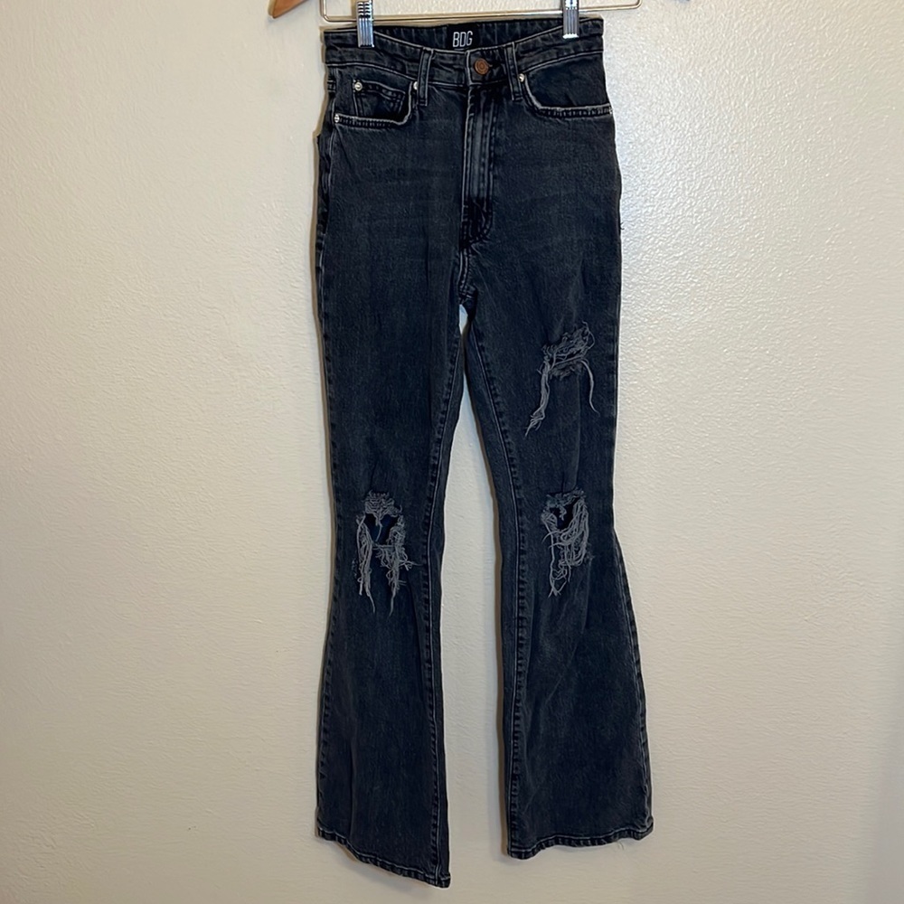 BDG Urban Outfitters High Rise Flare Distressed Jean